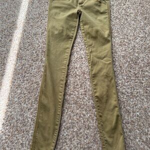 Free People Khaki Skinny Jeans